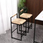 Sgabelli da bar Ogden Rustic Iron 25 con poggiapiedi