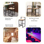Sgabelli da bar Ogden Rustic Iron 25 con poggiapiedi