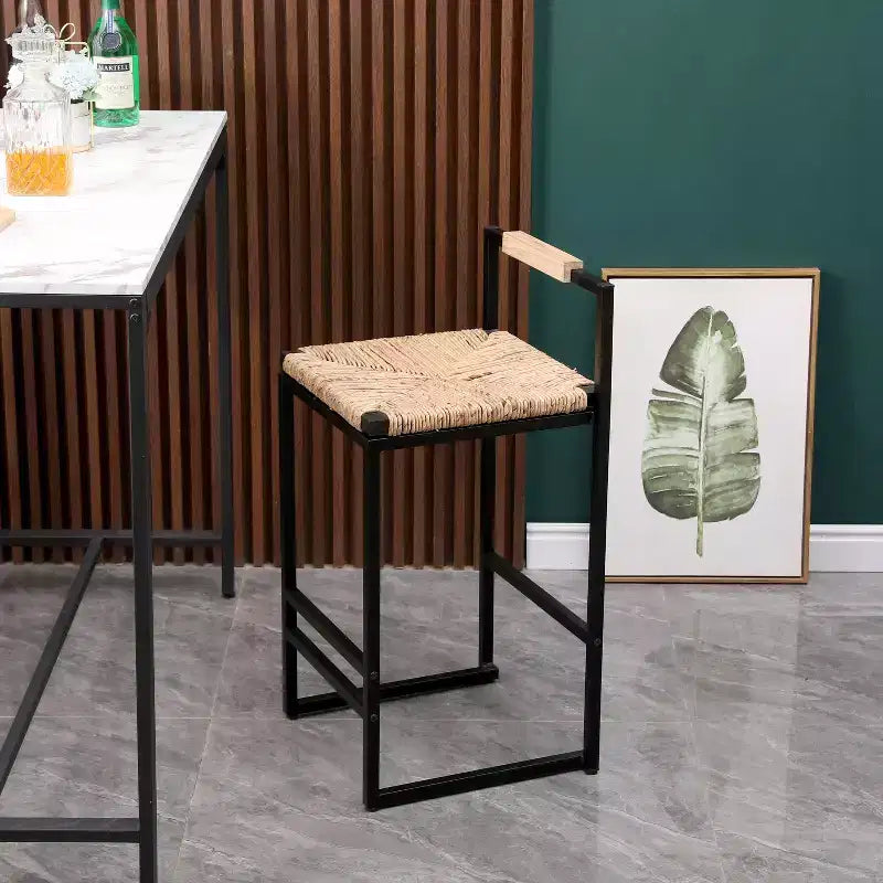 Sgabelli da bar Ogden Rustic Iron 25 con poggiapiedi