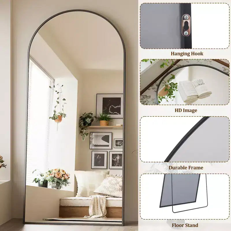 Specchio a terra ad arco 34 X 76 Oversize