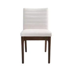 Set da pranzo imbottito Latisha 7 pezzi in legno di caucciù, stile Mid-Century moderno