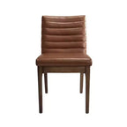 Set da pranzo imbottito Latisha 7 pezzi in legno di caucciù, stile Mid-Century moderno