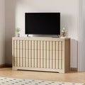 Contenitore per camera da letto, Comò in legno ampio con cassetti, Organizer moderno a coste per vestiti, Quercia naturale