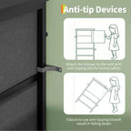 Mobile TV cassettiera a 8 cassetti con illuminazione a LED da 63 pollici, struttura in acciaio per TV da 65-75 pollici, organizer per camera da letto e soggiorno