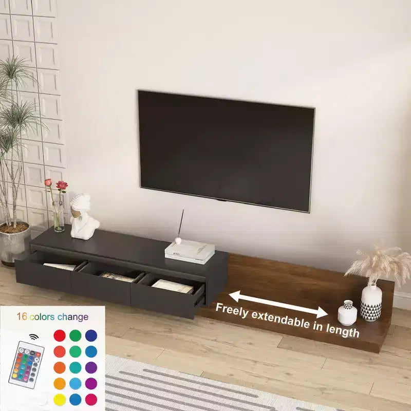 Mobile TV Ramsey allungabile con luci LED e contenitori