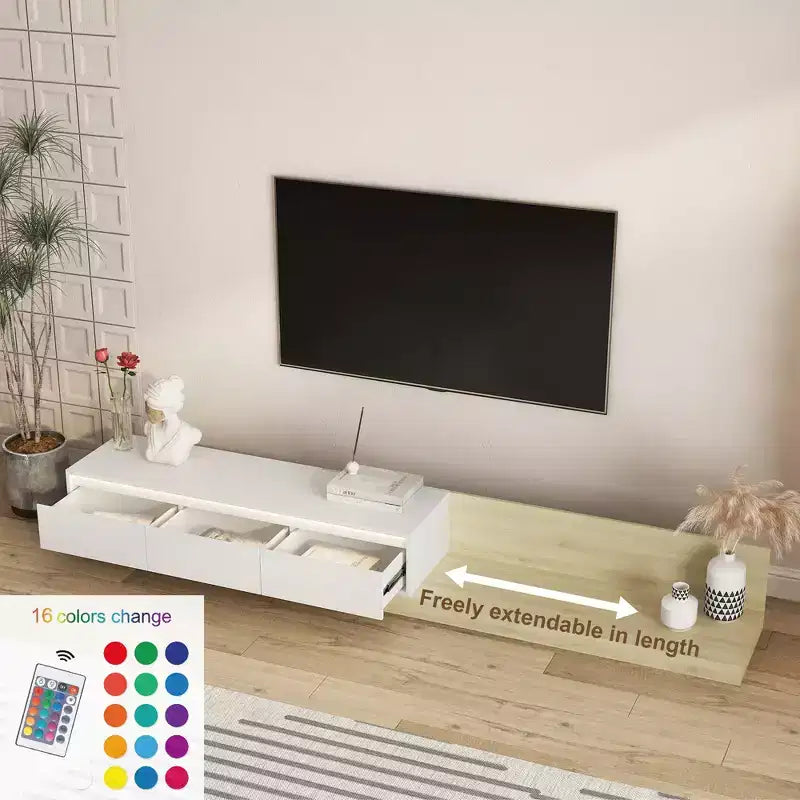 Mobile TV Ramsey allungabile con luci LED e contenitori