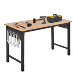 Adjustable Workbench, 2000 LBS Load Capacity Workbench, Mobile Work Table with Locking Casters, Height Adjustment Range, for Garage, Workshop