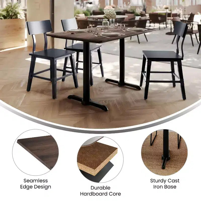 Acadia Tabletop con tecnologia TopGuard HPL e base a X altezza tavolo
