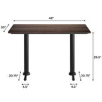 Acadia Tabletop con tecnologia TopGuard HPL e base a X altezza tavolo