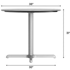 Piano tavolo Acadia per interni ed esterni con tecnologia TopGuard HPL e base per tavolo bistrò in ghisa