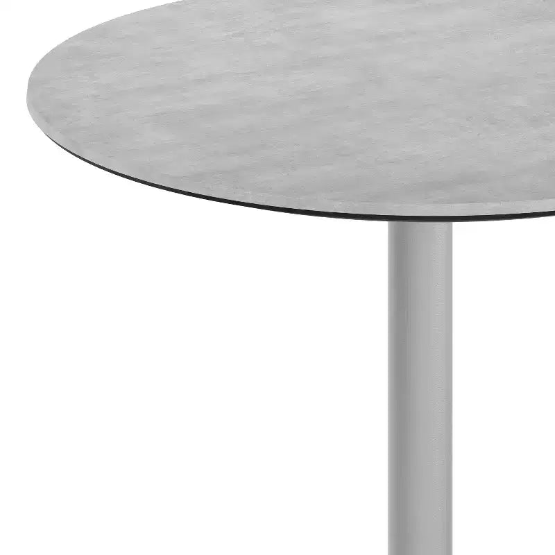 Piano tavolo Acadia per interni ed esterni con tecnologia TopGuard HPL e base per tavolo bistrò in ghisa