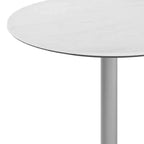 Piano tavolo Acadia per interni ed esterni con tecnologia TopGuard HPL e base per tavolo bistrò in ghisa