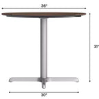 Piano tavolo Acadia per interni ed esterni con tecnologia TopGuard HPL e base per tavolo bistrò in ghisa