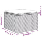 Set Divano da Giardino 7 Pezzi con Cuscini in Polyrattan Grigio