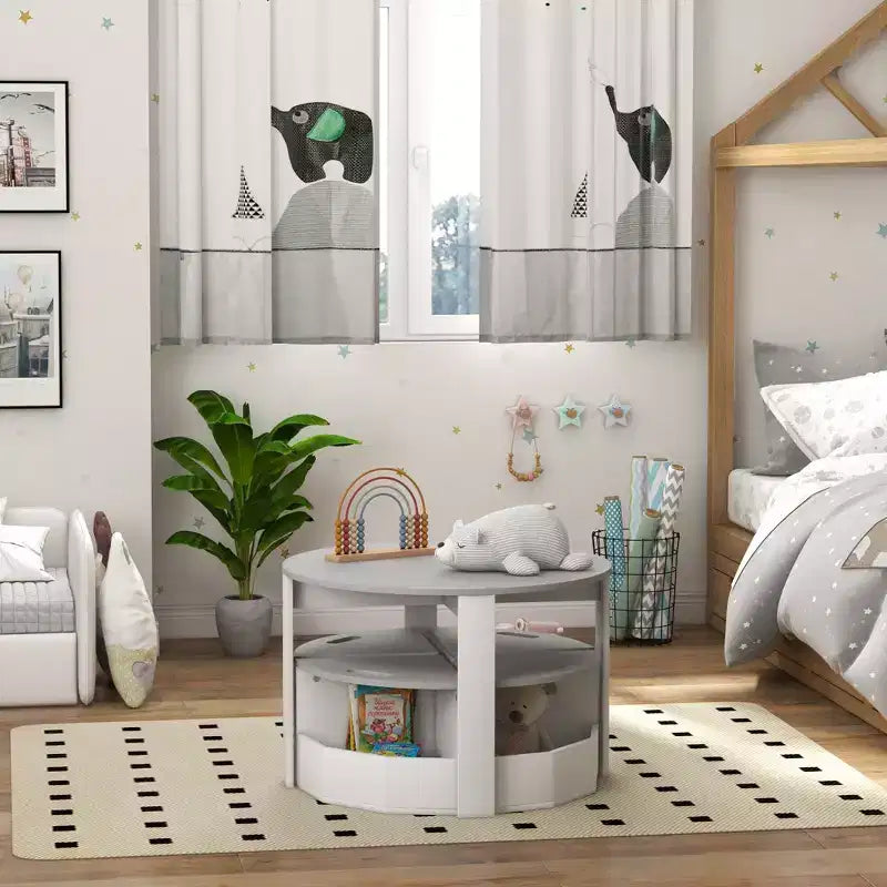 Tavolo e sedie per bambini, set di tavolo e 4 sedie per bambini con contenitore per arte, artigianato, disegno, sala giochi, aula, asilo nido