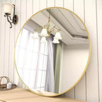 Specchio rotondo da bagno con specchio decorativo da trucco a parete per ingresso
